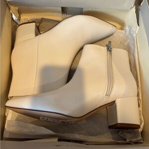Marc Fisher Ivory Ankle Boots NWT